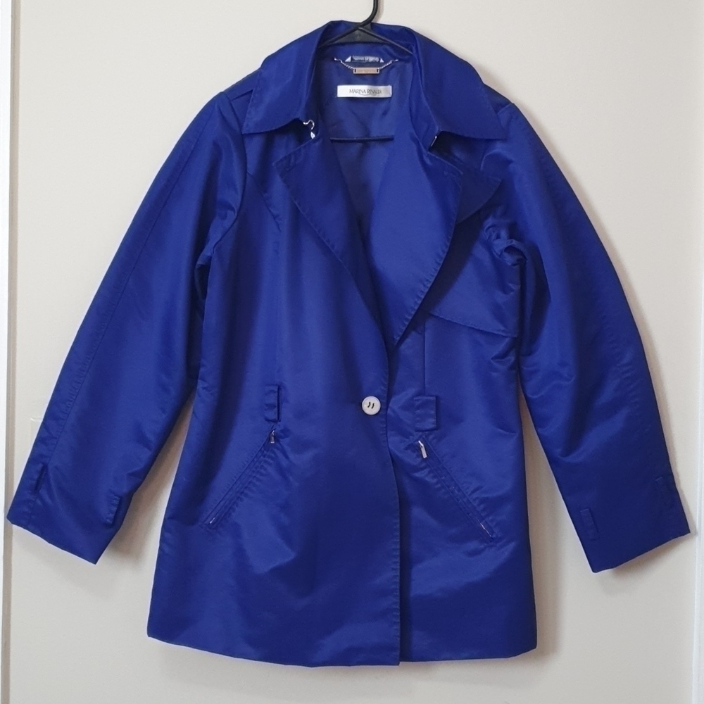 Marina Rinaldi Indigo Belted Trench Coat